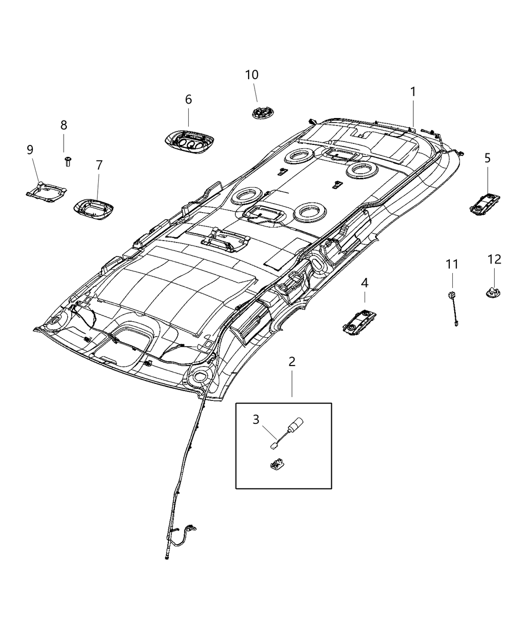 Mopar 6UJ26HDAAB Headliner