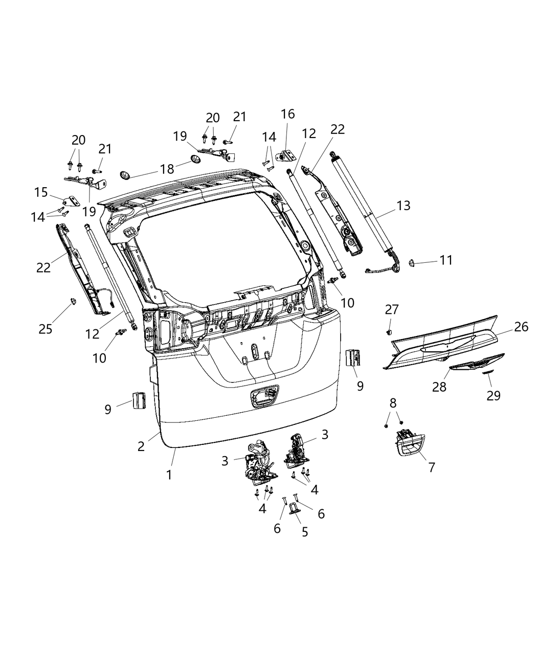 Mopar 6EQ66KARAB Applique License Lamp