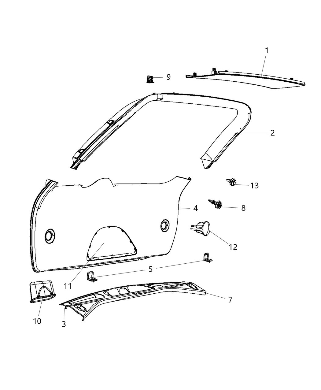 Mopar 1TK051XLAB Cover Loop Cargo Loop Screw Cover
