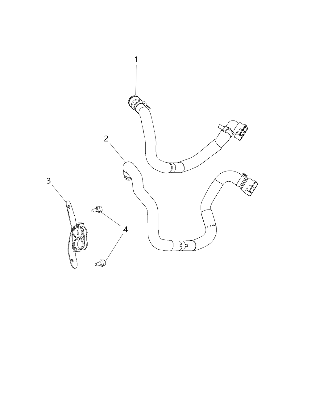 Mopar 68261724AA Bracket Heater Core Tubes
