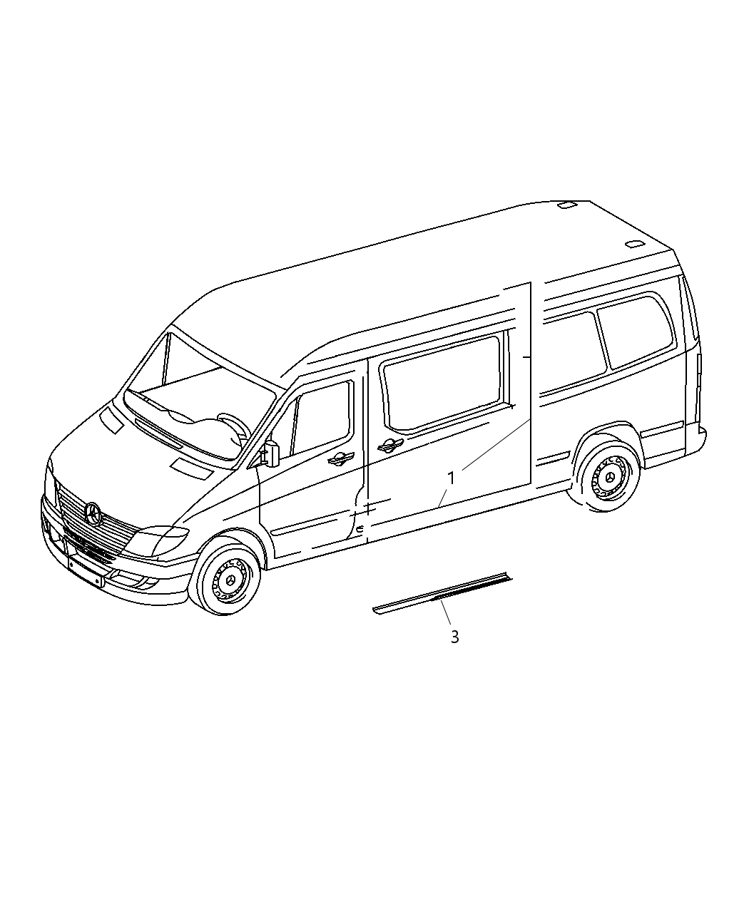 Mopar 68013441AA Wiring Sliding Door Right, Passenger Side