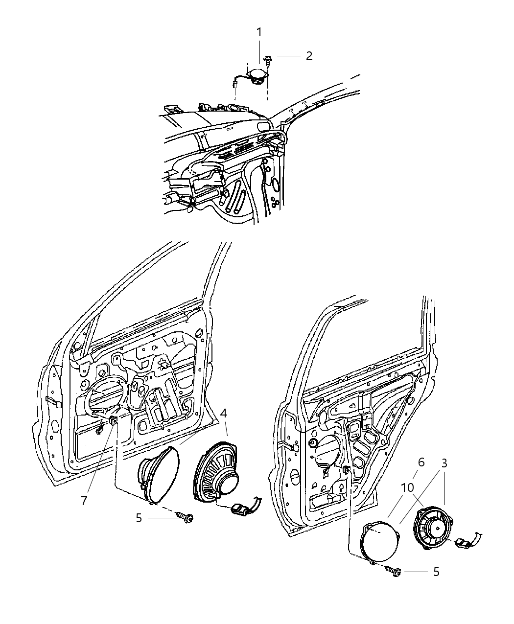 Mopar 56038612AA Speaker Tweeter