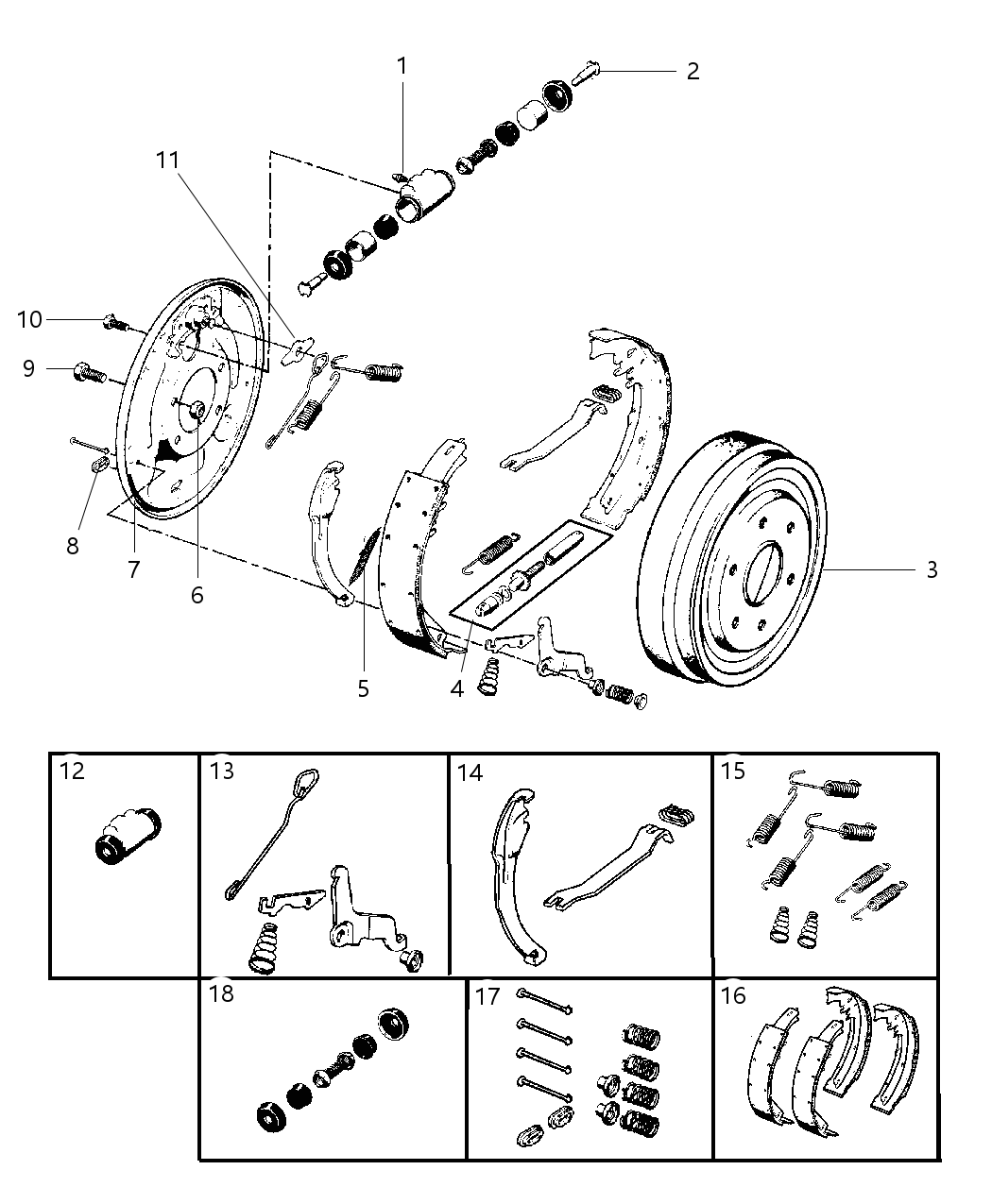 Mopar 5013813AA Shoe Kit Brake