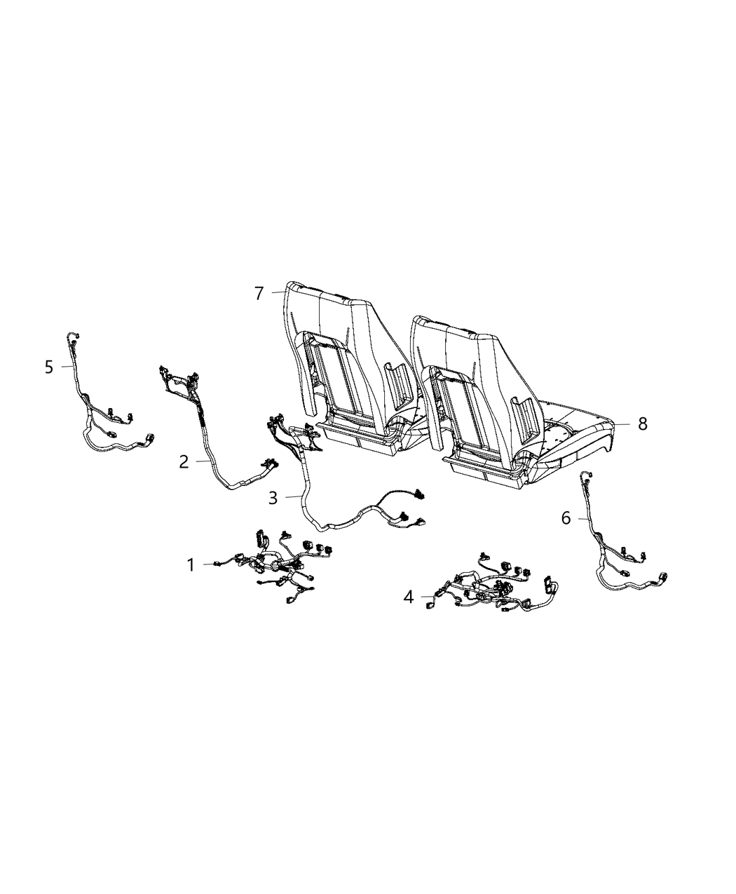 Mopar 68408741AC Wiring Seat Back Driver