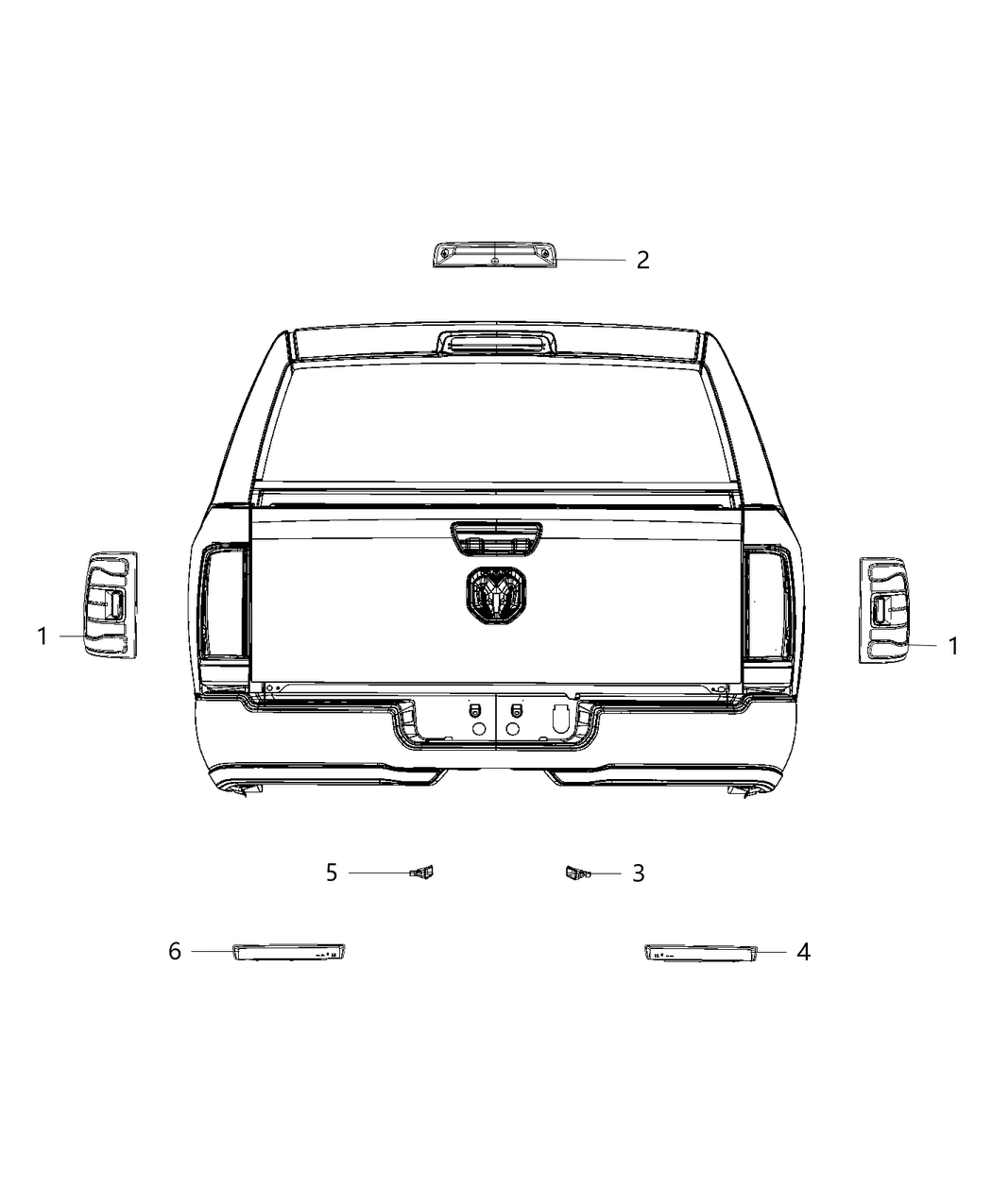 Mopar 68361725AD Lamp Tail