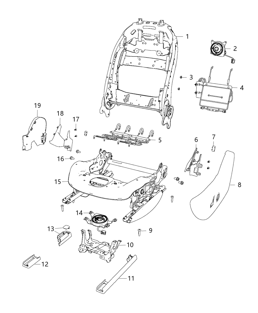 Mopar 6VT00PS4AA Shield Front Seat Inboard