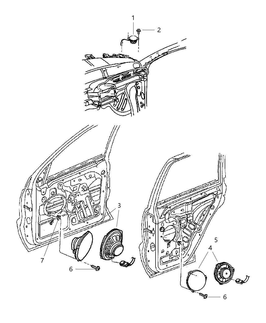 Mopar 56038612AA Speaker Tweeter