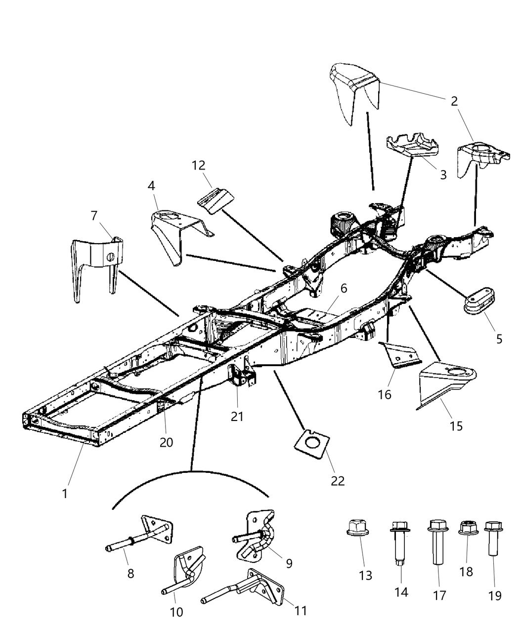 Mopar 68276232AB Frame Assembly Chassis