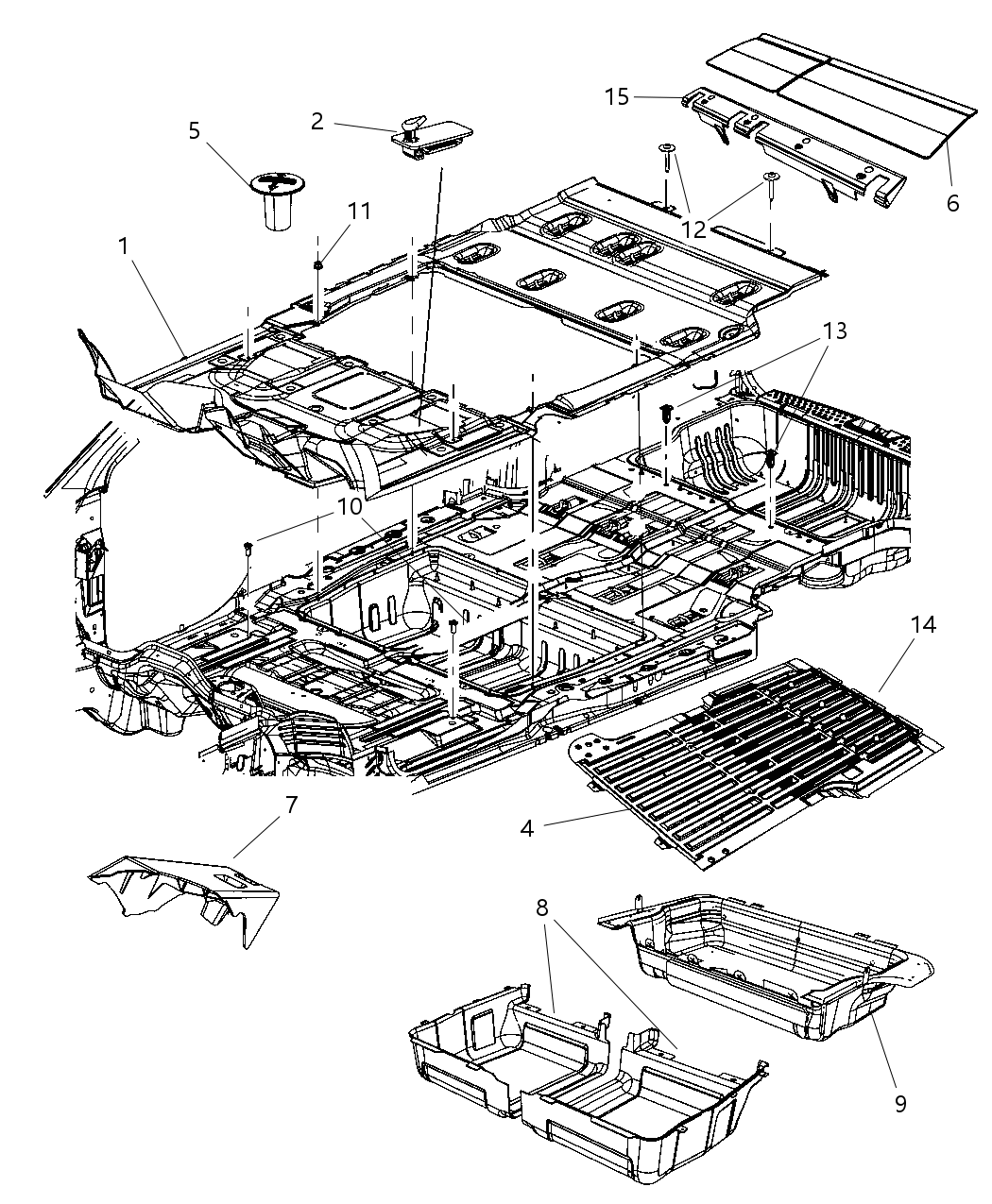 Mopar 1GR941D5AC Mat Kit Floor