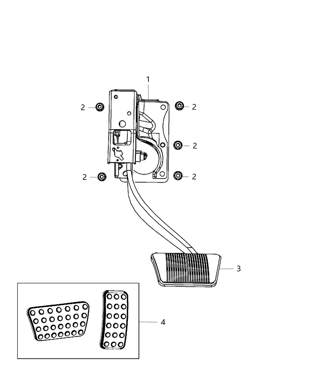 Mopar 4581587AA Overlay Kit Brake And Accelerator Pads