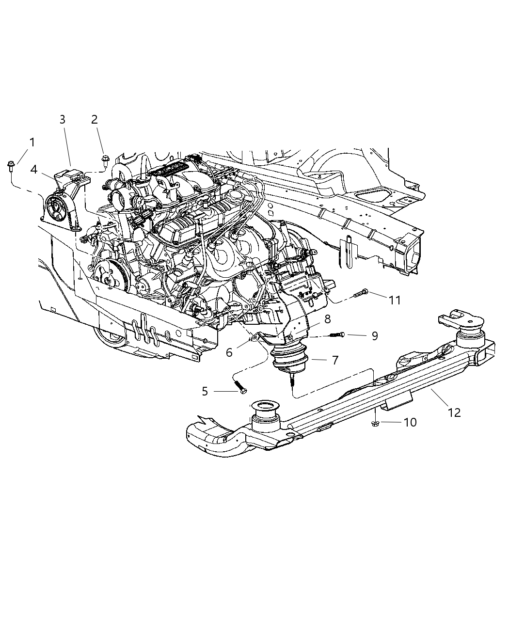 Mopar 5510045AC Bracket Engine Support