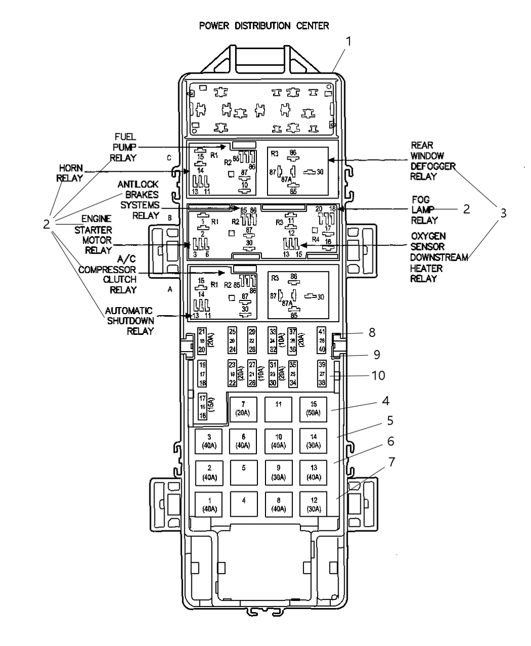 Mopar 56047000AA Cover Power Distribution Center