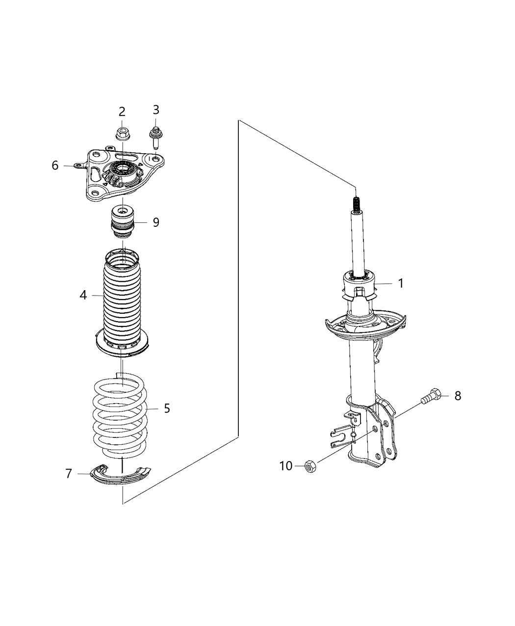 Mopar 68290263AB Shock Absorber Suspension Rear