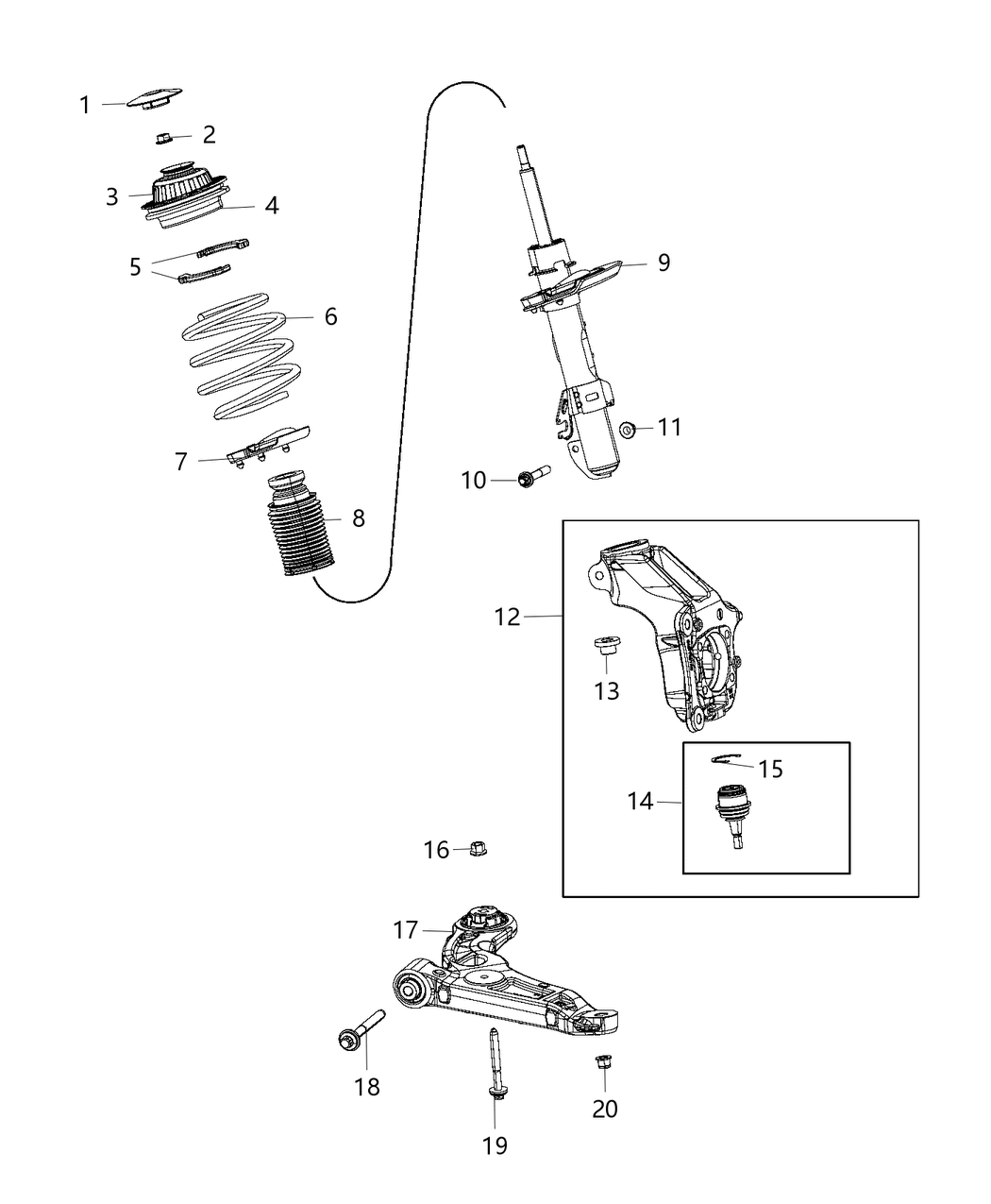 Mopar 68373965AC Strut Front Suspension