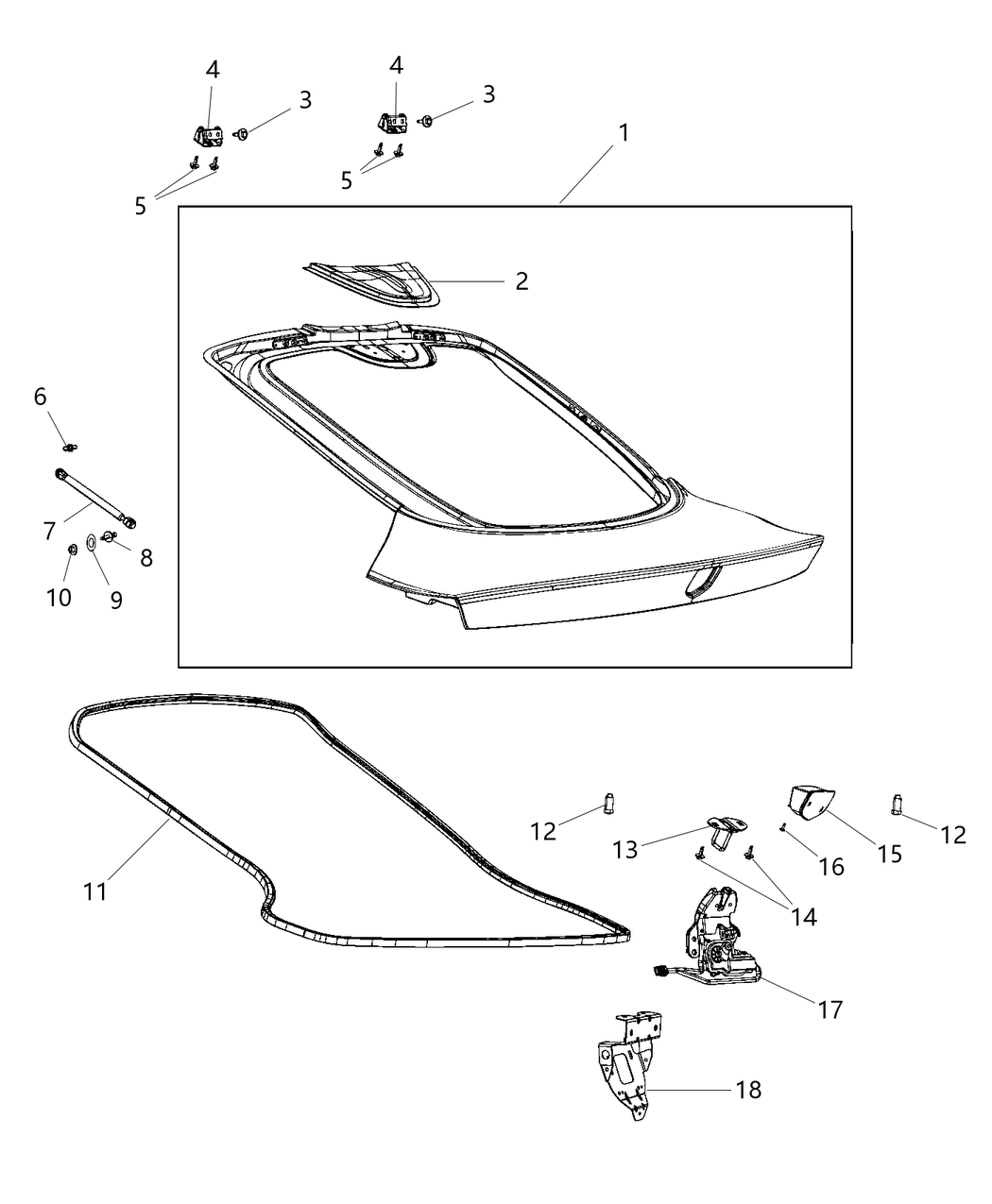 Mopar 68166244AB Reinforcement Latch