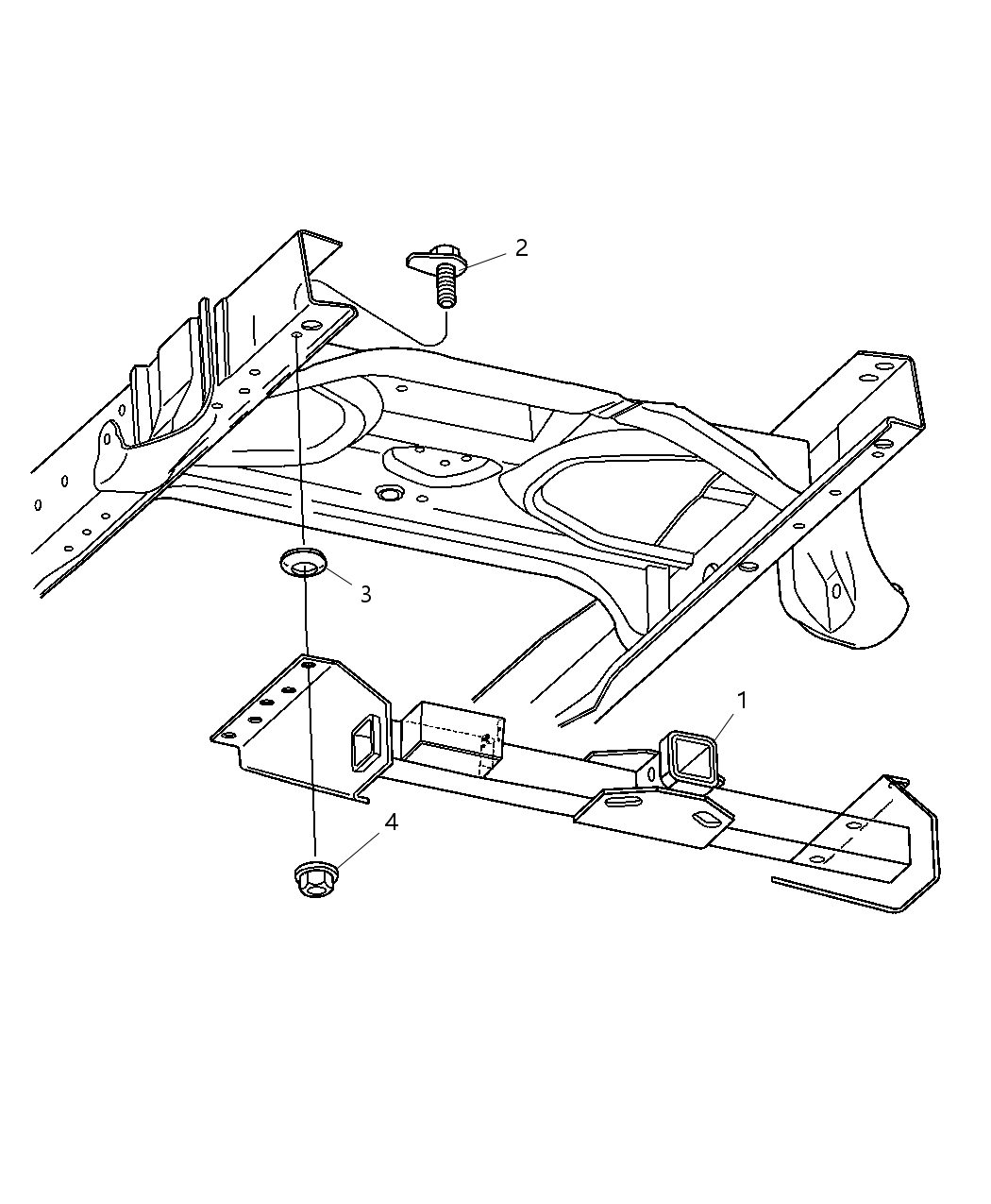 Mopar 82207492 Receiver Kit Trailer Tow