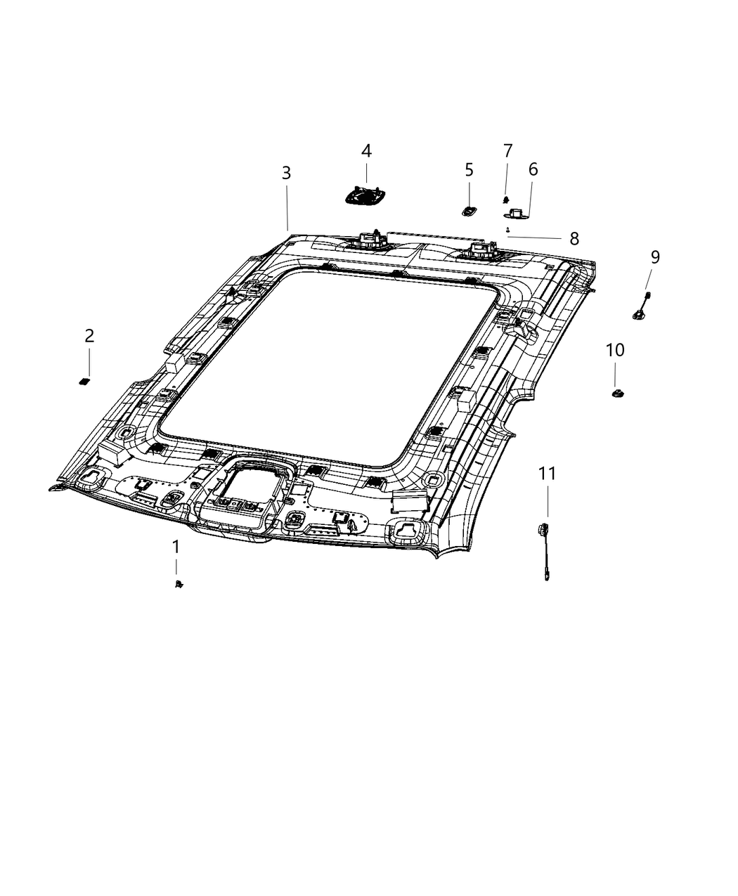 Mopar 6YQ55TX7AA Headliner: Provide Tag Numbers Off Old Headliner