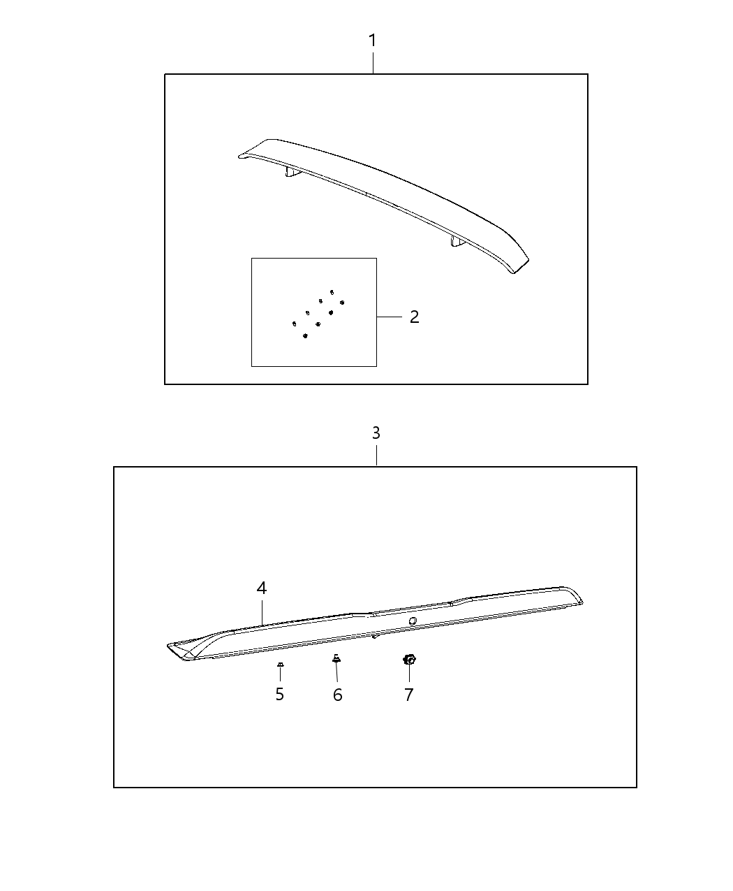 Mopar 82214480AB Spoiler Kit Deck Lid