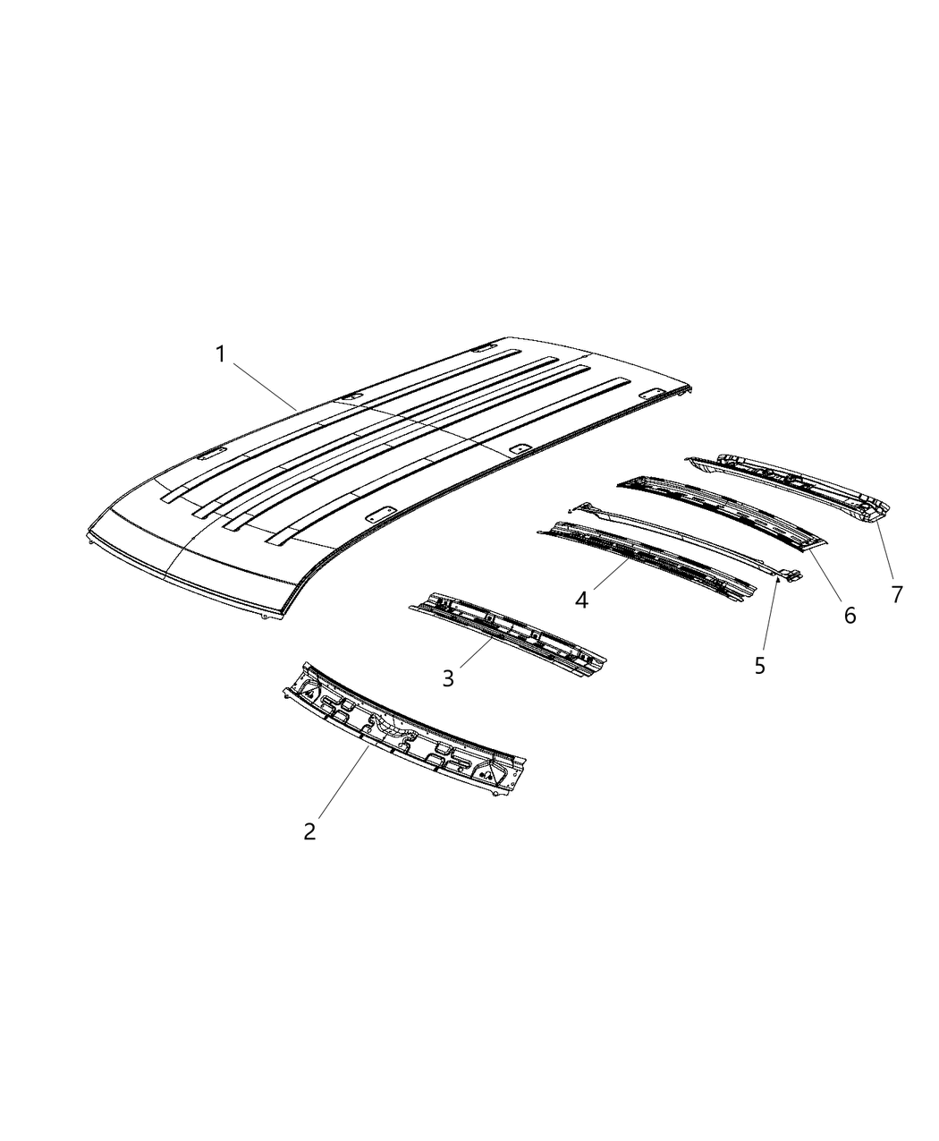 Mopar 68259310AA Header Roof Front