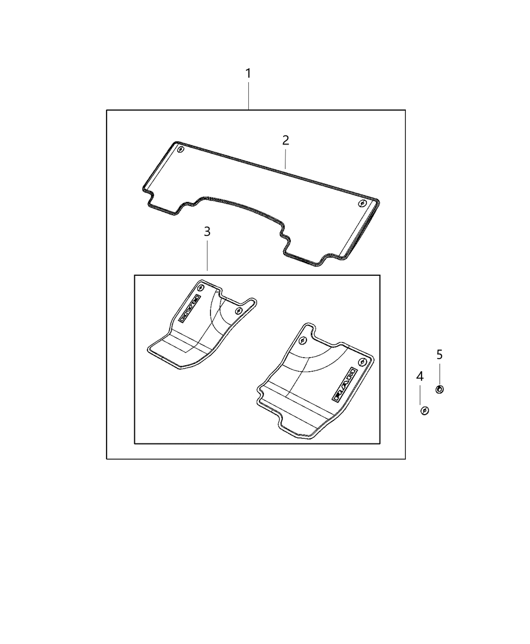 Mopar 6RN601X7AC Mat Kit Floor - Front