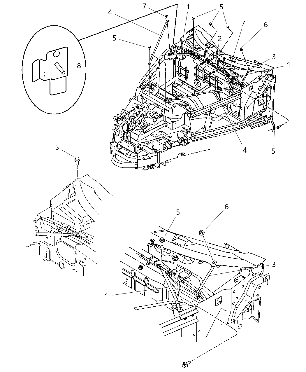 Mopar 4815999AA Strut Dash To Upper Plenum