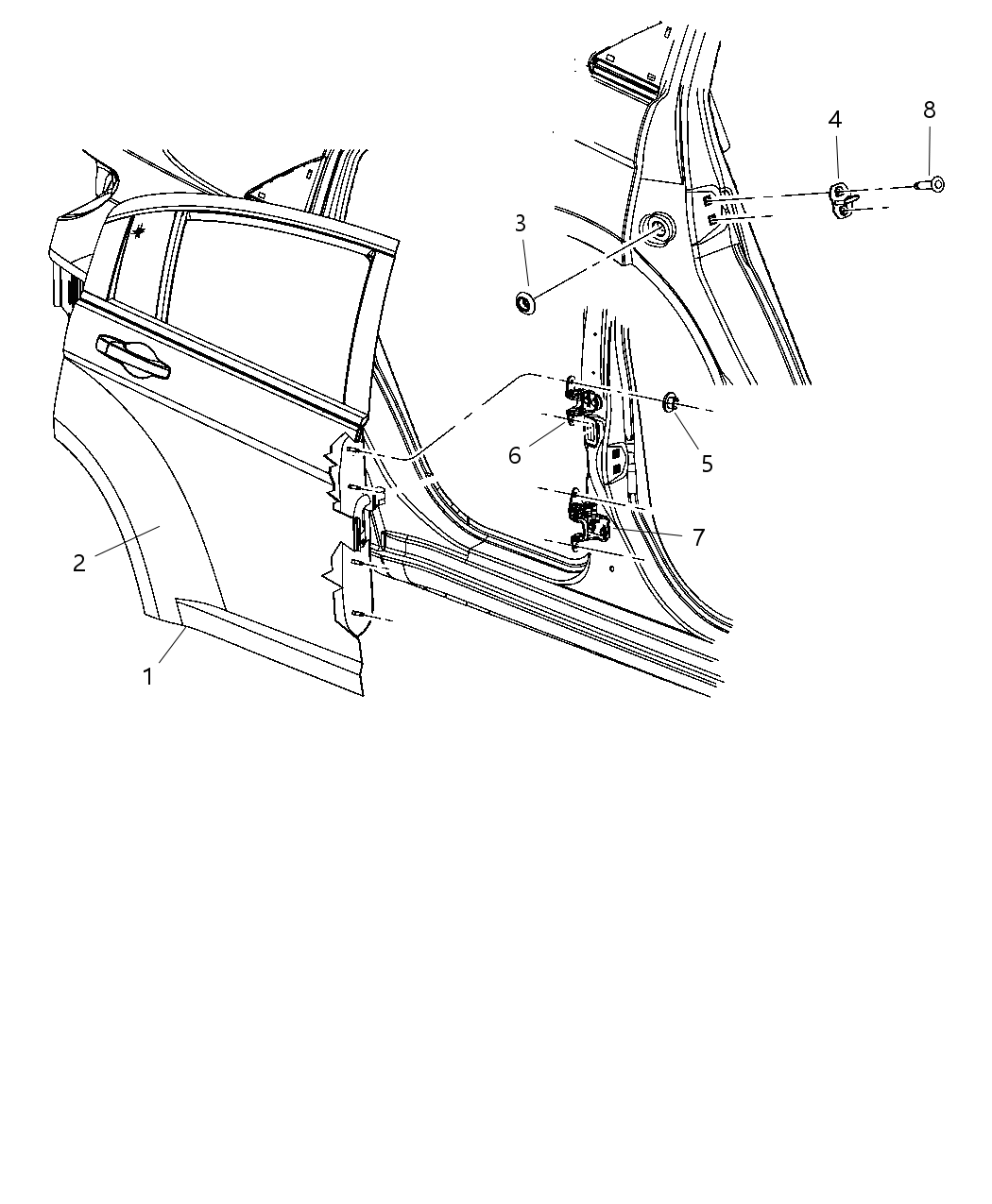 Mopar 5074524AB Door Rear