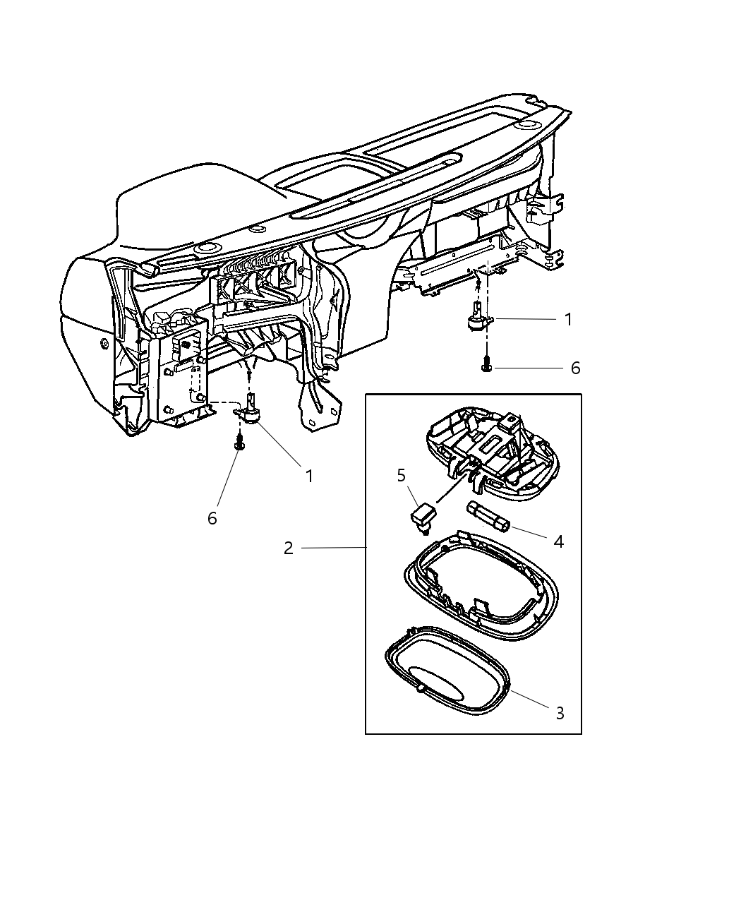 Mopar 5JG651L2AA Lamp Dome And Reading