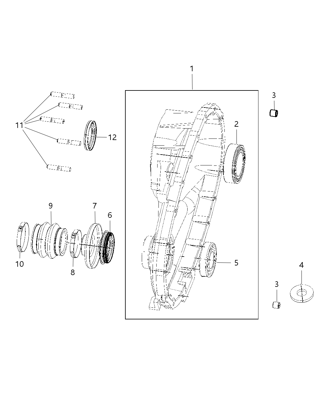 Mopar 68042764AA Bearing Output Shaft