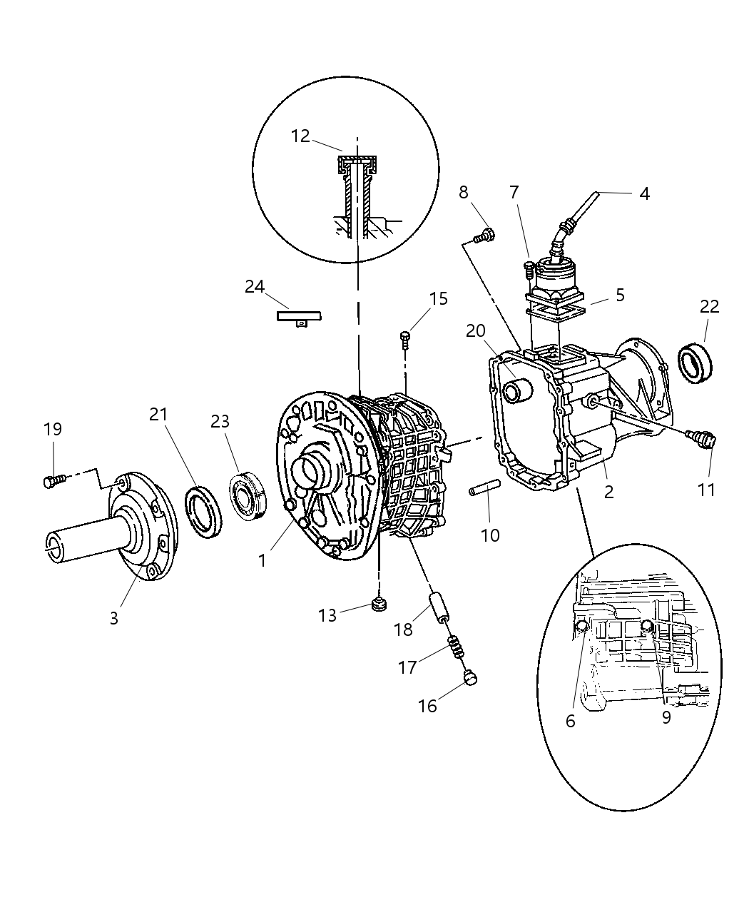 Mopar 5083255AA Case Transmission Rear