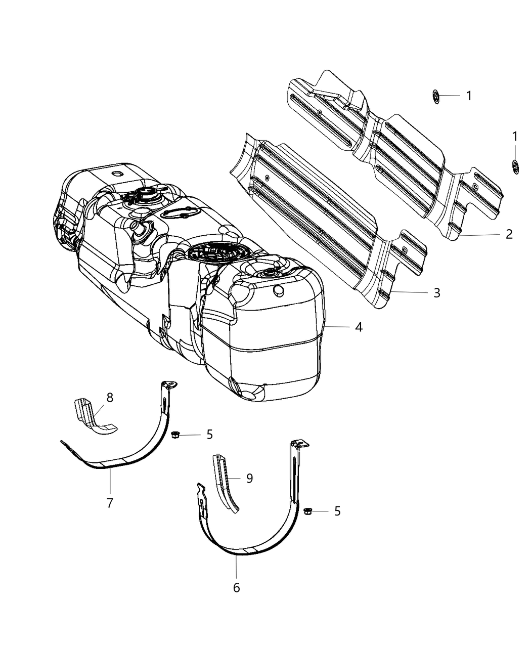 Mopar 68502194AA Shield Fuel Tank