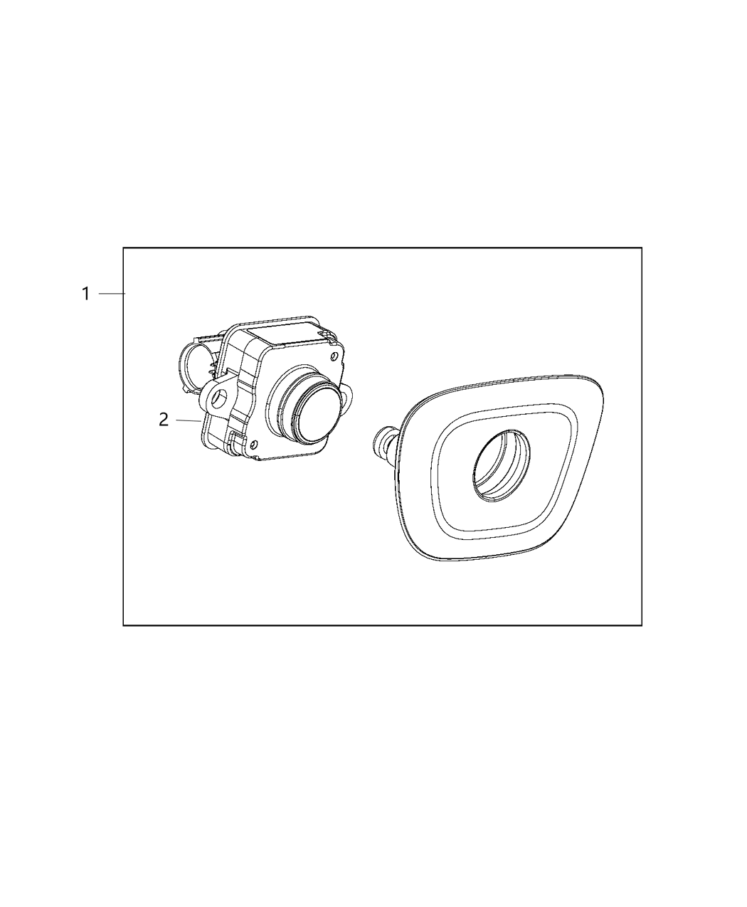 Mopar 5RC76FQDAD Camera Assembly With Bezel