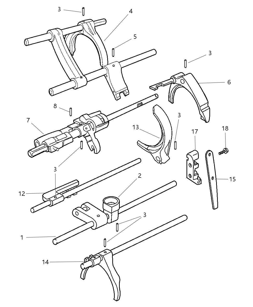 Mopar 5010089AA Gate Gearshift Rod