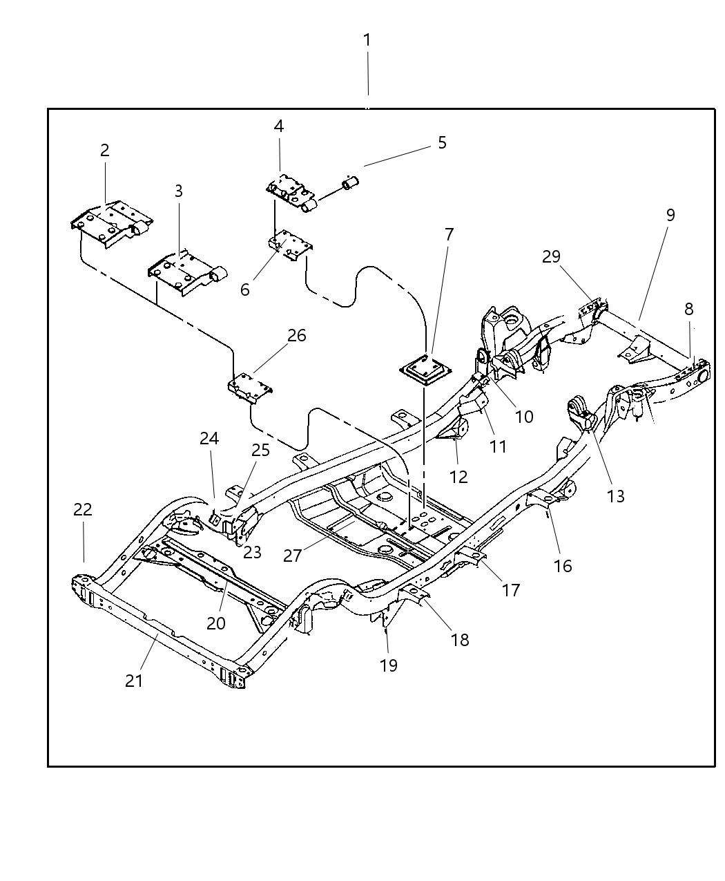 Mopar 52059501AA Skid Plate Support