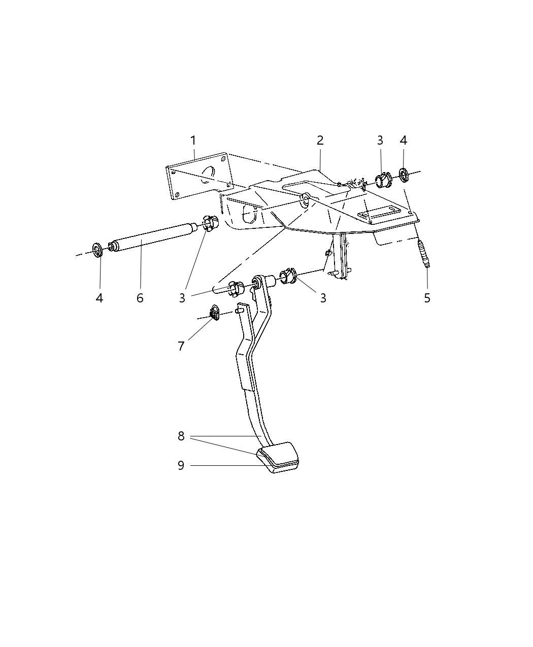 Mopar 52009557 Pedal And Pad Clutch