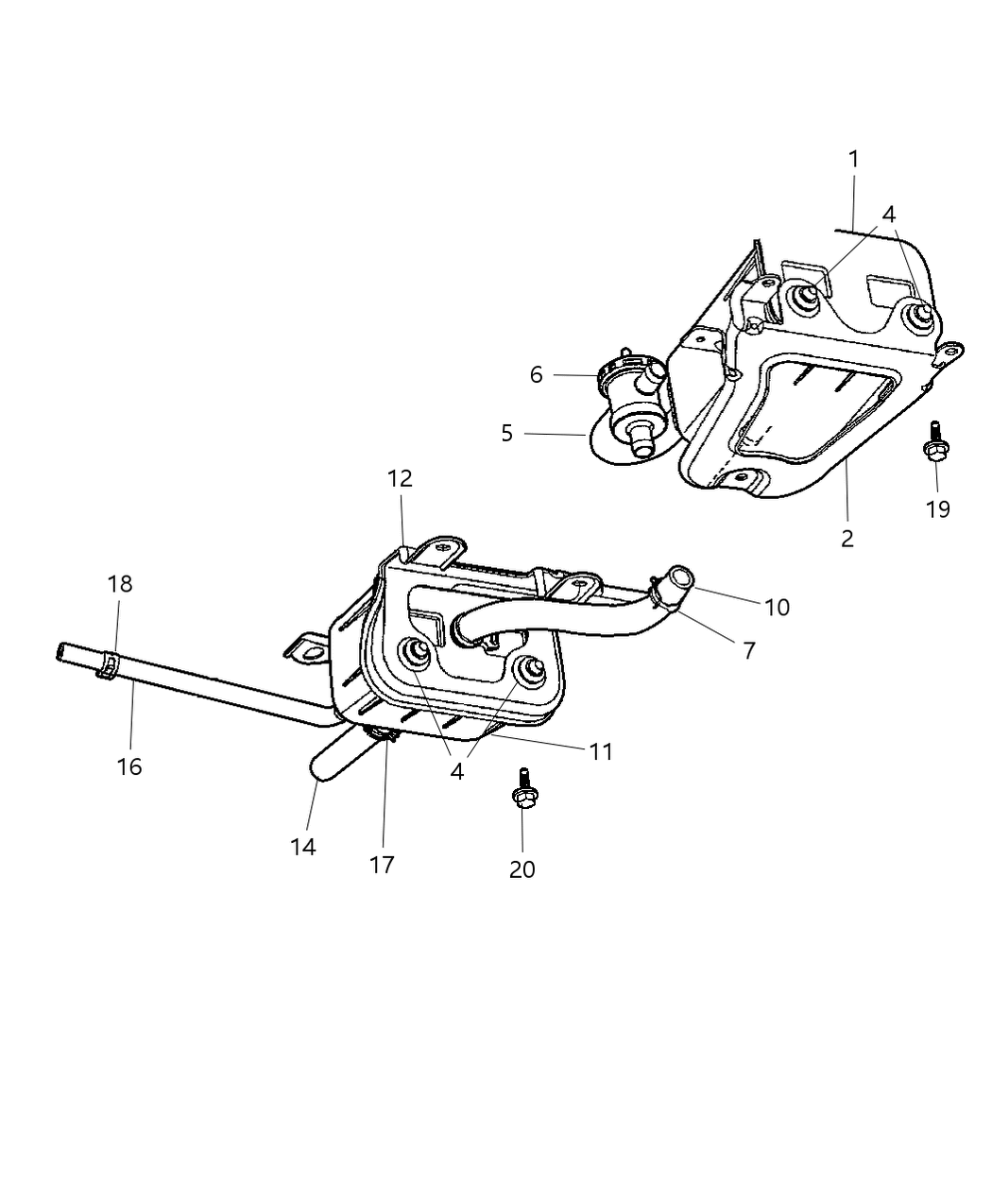 Mopar 4861442AB Bracket Vapor Canister