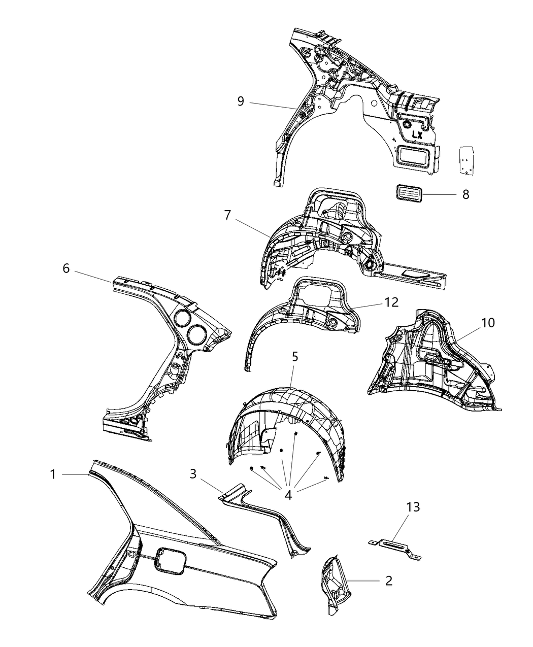 Mopar 68243274AA Silencer Wheelhouse Inner
