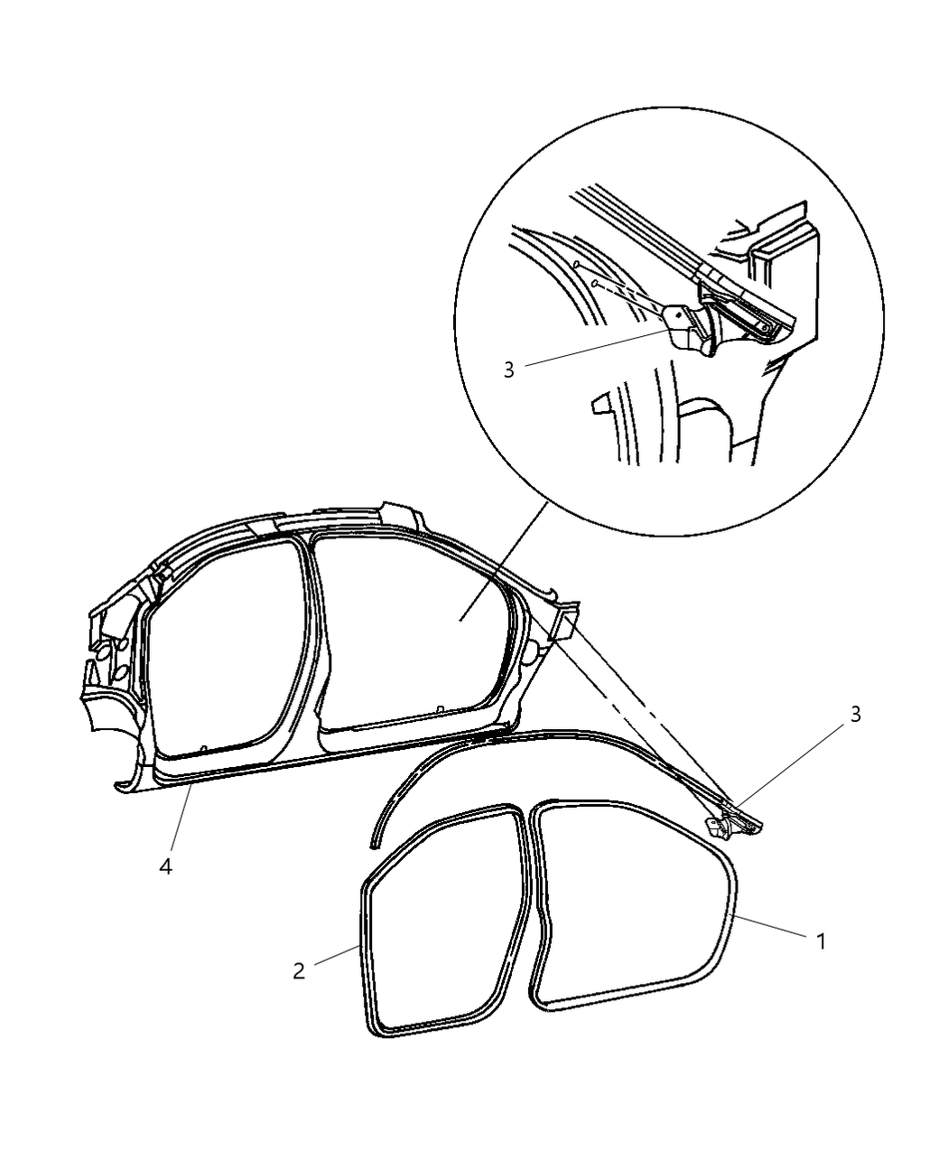 Mopar 4646881AC Seal A - Pillar Base