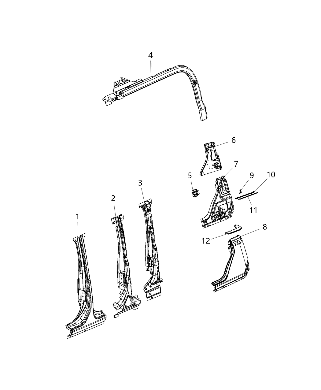 Mopar 68346646AB Retainer Belt Rail