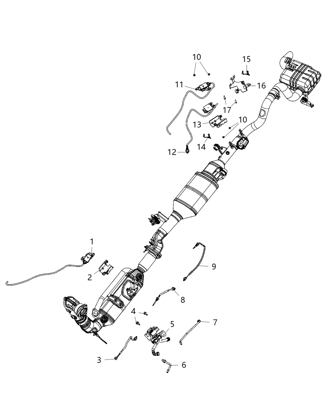 Mopar 68297527AA Sensor Nitrous Oxide After Nitrogen Oxide Sensor