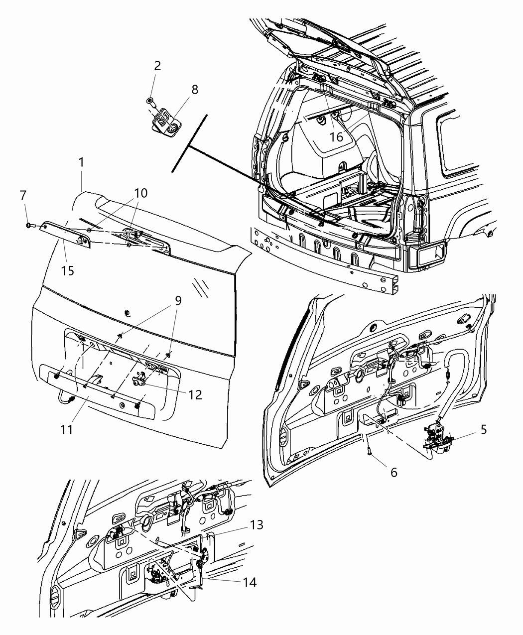 Mopar 68061353AA Lift Cylinder