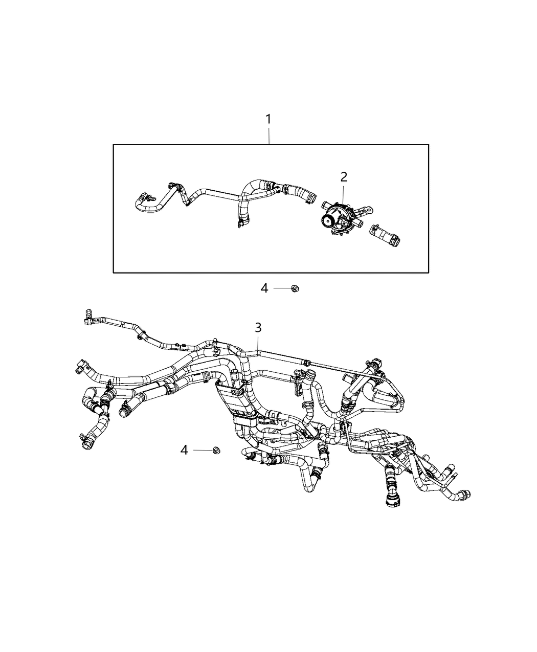 Mopar 68238384AD Hose Coolant Heater Core To Heat Exchanger