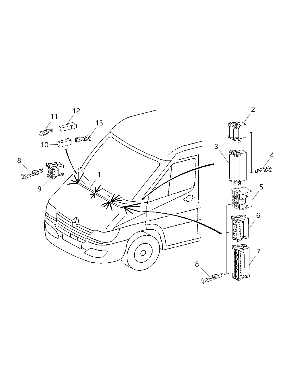 Mopar 5133418AA Wiring Instrument Panel Jumper