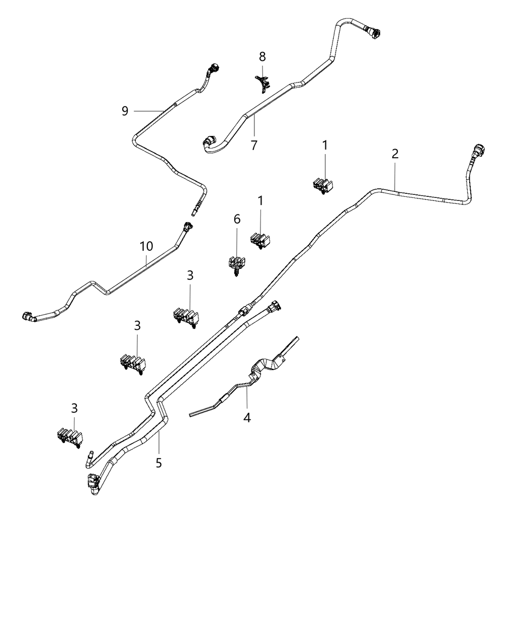 Mopar 68171641AA Clip Tube 4 Way