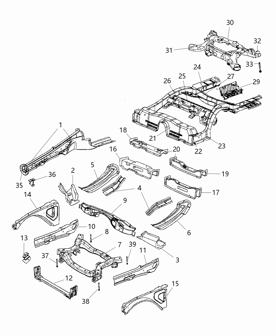 Mopar 68056311AB Bulkhead Cowl