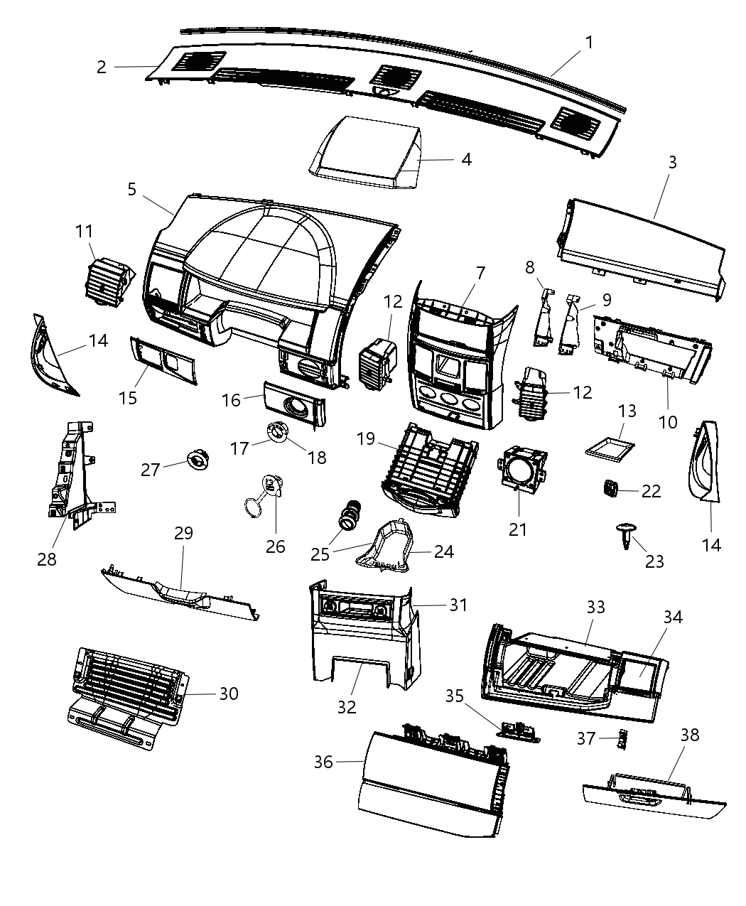 Mopar 68046826AA Liner Cup Holder