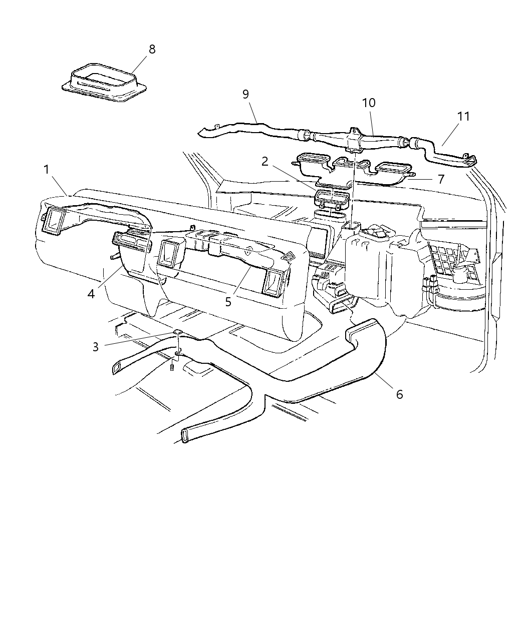 Mopar 55116239AC Rear Duct
