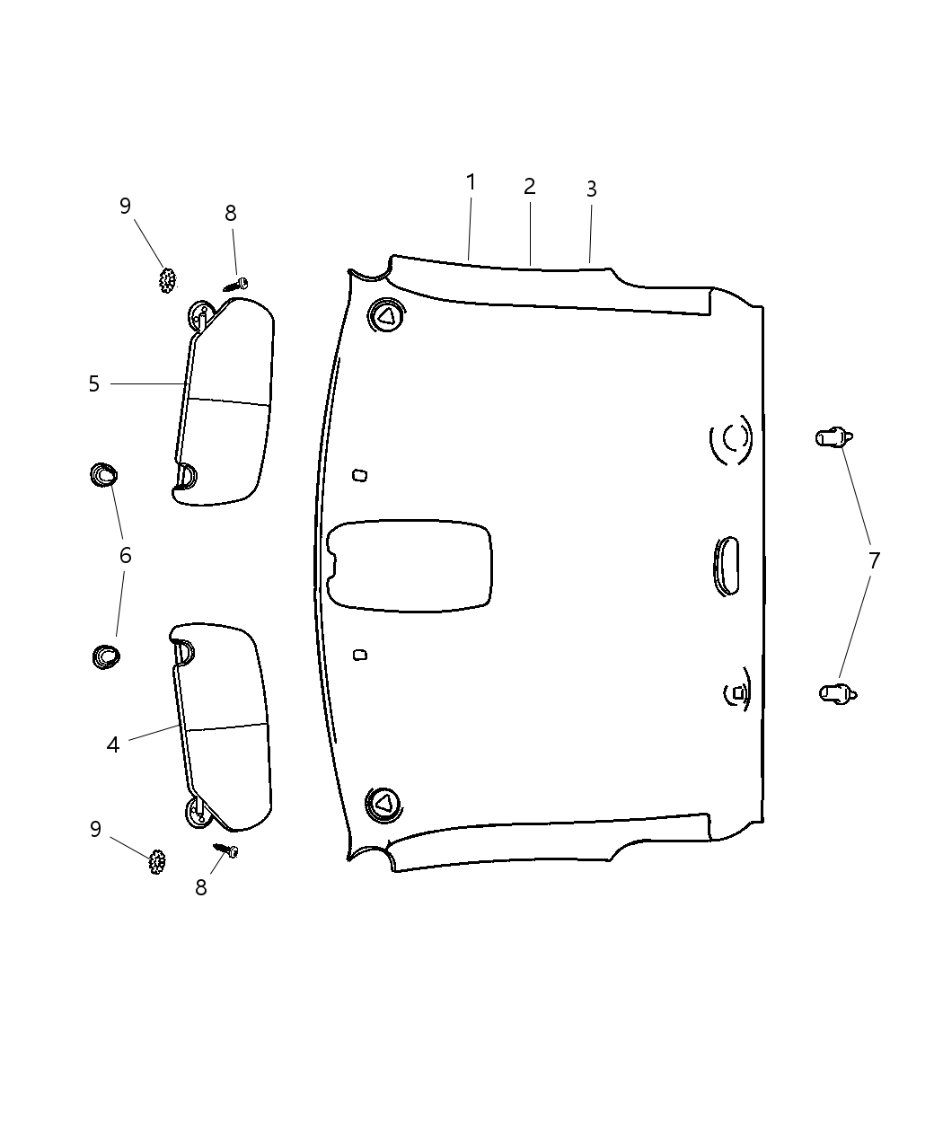 Mopar 1AY22BD1AA Fastener Headliner Headliner To Rear Header Fastener