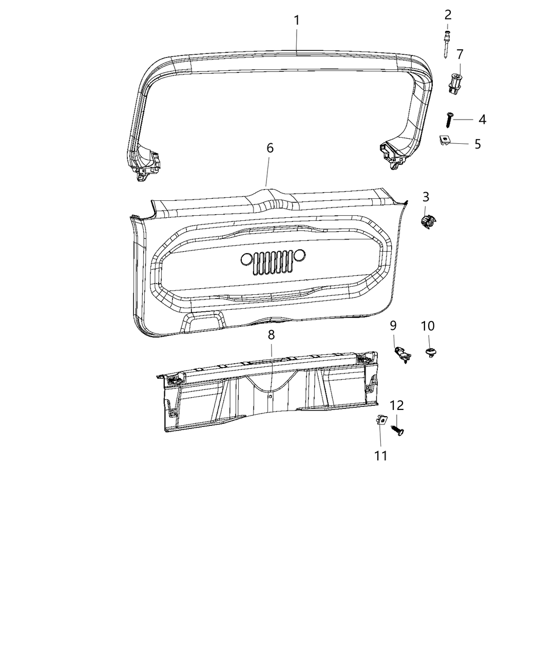 Mopar 5YL81GTVAA Hook Grocery