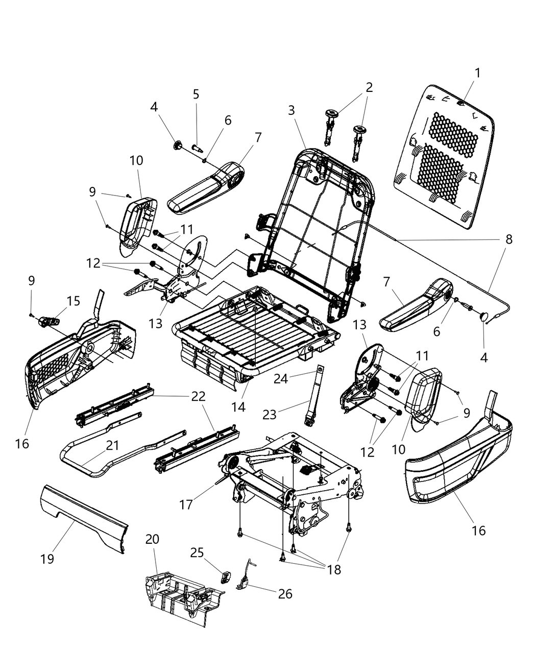 Mopar 68164041AA Handle Towel Bar
