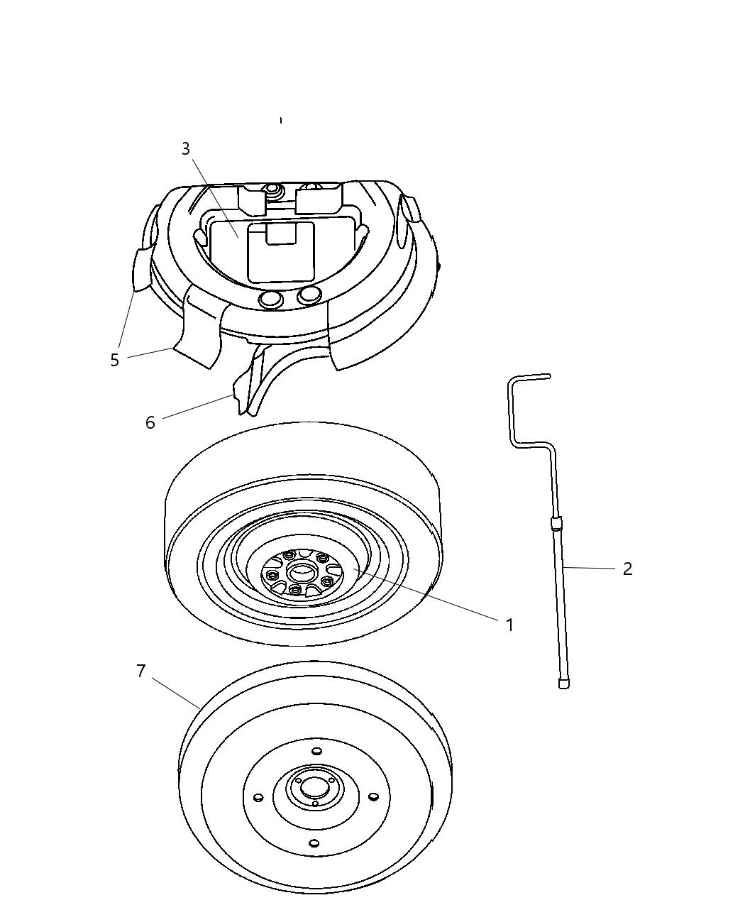Mopar 5109413AE Cover Spare Tire Upper, Foil